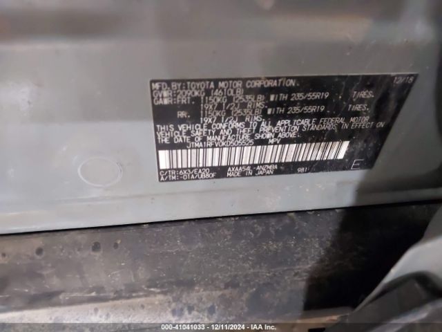 JTMA1RFV0KD505525 Toyota Rav4 Xle Premium