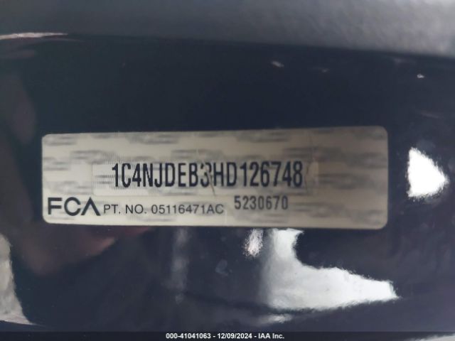 1C4NJDEB3HD126748 Jeep Compass High Altitude 4x4