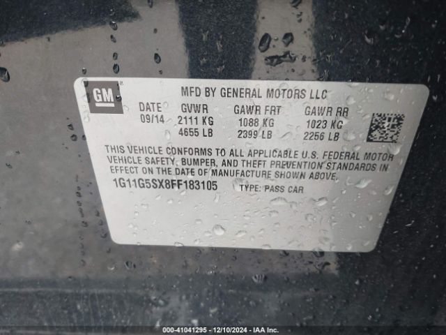 1G11G5SX8FF183105 Chevrolet Malibu 2lz