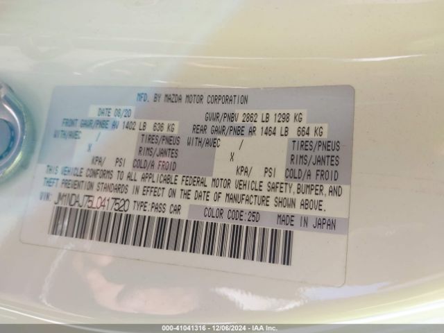 2020 MAZDA MX-5 MIATA RF JM1NDAJ75L0417520 Photo 8