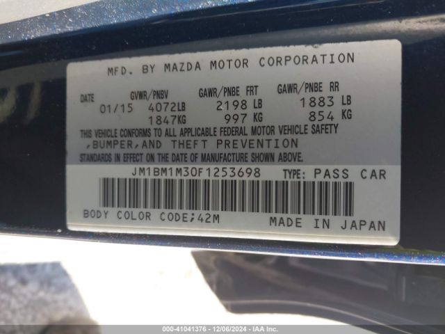 JM1BM1M30F1253698 Mazda Mazda3 S Grand Touring