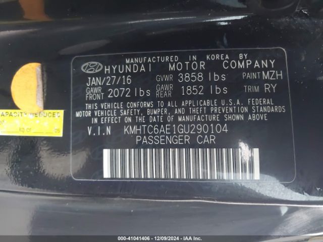 KMHTC6AE1GU290104 Hyundai Veloster Turbo