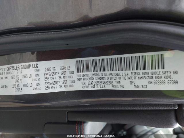 1C4PJMBS5FW502302 Jeep Cherokee Trailhawk