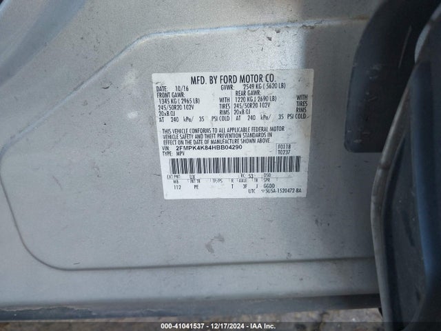 Ford Edge Titanium 2017 2FMPK4K84HBB04290 Image 9