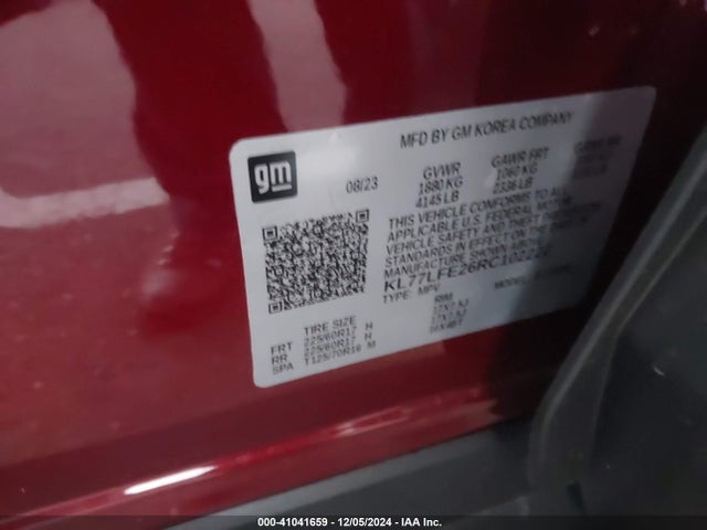 Chevrolet Trax Fwd Sp 2024 KL77LFE26RC102222 Image 9