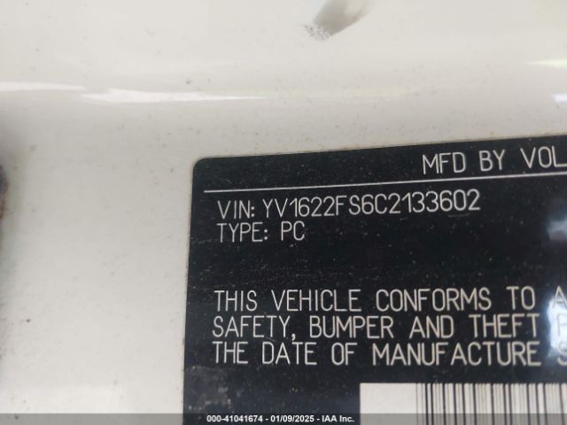 2012 VOLVO S60 YV1622FS6C2133602 Photo 8
