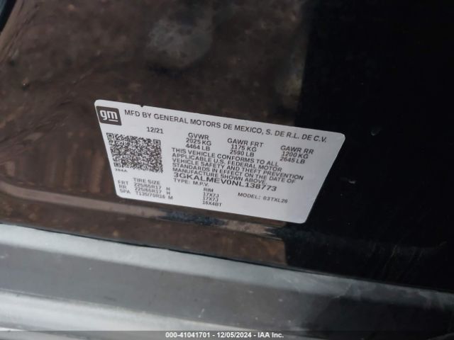 3GKALMEV0NL138773 GMC Terrain Fwd Sle
