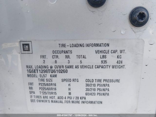 1996 CADILLAC ELDORADO 1G6ET1298TU610260 Photo 8