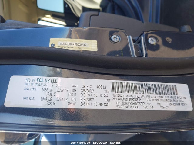 1C4NJCBBXFD335917 Jeep Compass Sport