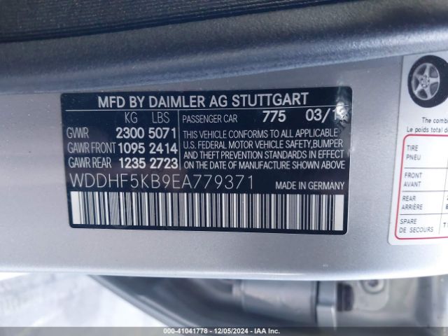 WDDHF5KB9EA779371 Mercedes-Benz E 350