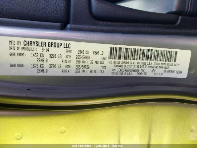 1C4RJFAG2FC636963 Jeep Grand Cherokee Altitude