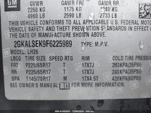 2GKALSEK9F6225989 GMC Terrain Slt-1