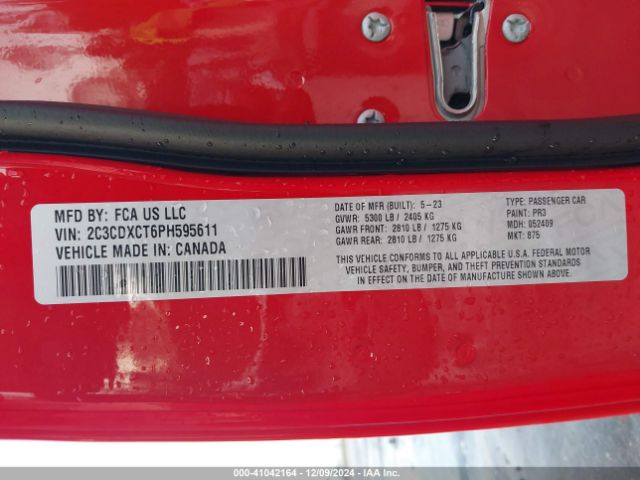 2C3CDXCT6PH595611 Dodge CHARGER R/T