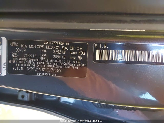 KIA Forte Lxs 2020 3KPF24ADXLE174165 Image 9