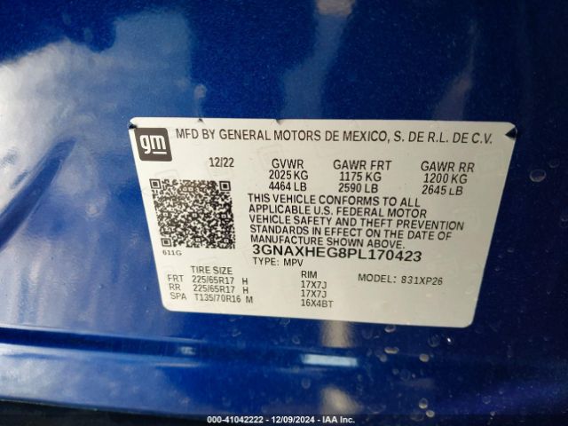 3GNAXHEG8PL170423 Chevrolet Equinox Fwd Ls