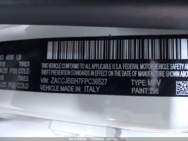 ZACCJBBH7FPC36527 Jeep Renegade Latitude