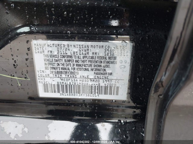 Nissan Sentra S Xtronic Cvt 2024 3N1AB8BV3RY386019 Image 9