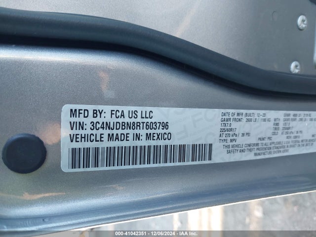 3C4NJDBN8RT603796 Jeep Compass Latitude 4x4