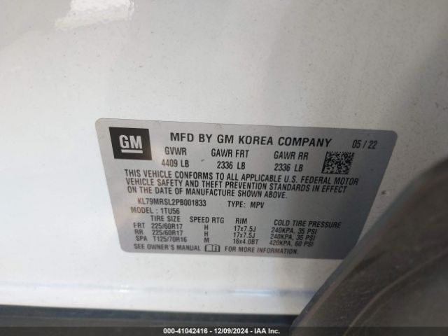 Chevrolet Trailblazer Awd Lt 2023 KL79MRSL2PB001833 Image 9