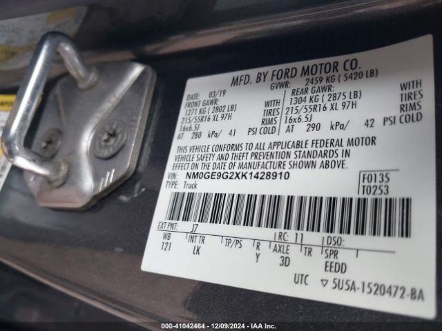 NM0GE9G2XK1428910 Ford Transit Connect Titanium