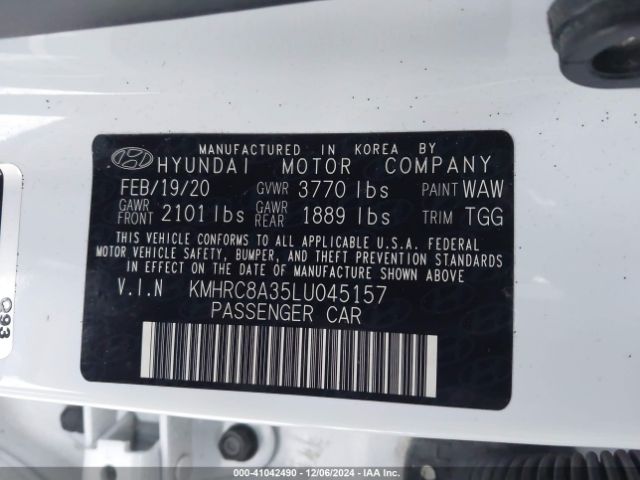 KMHRC8A35LU045157 Hyundai Venue Sel