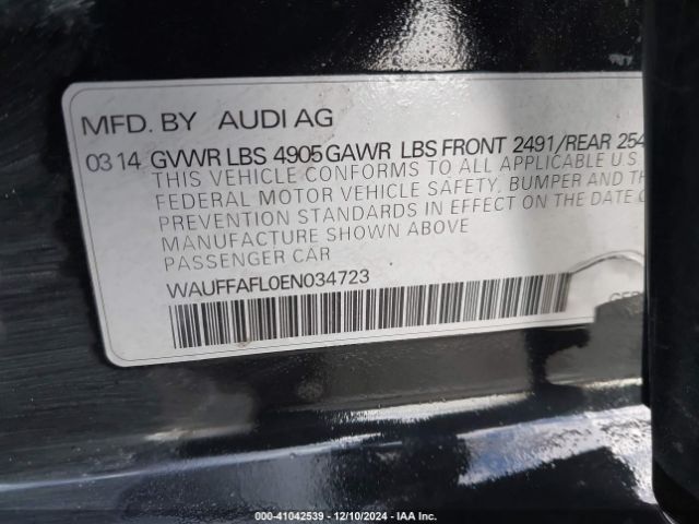 WAUFFAFL0EN034723 Audi A4 2.0t Premium