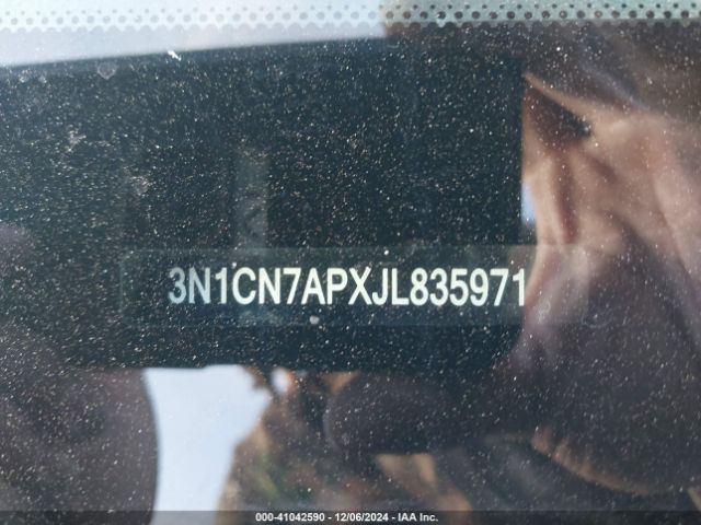 3N1CN7APXJL835971 Nissan Versa 1.6 S+