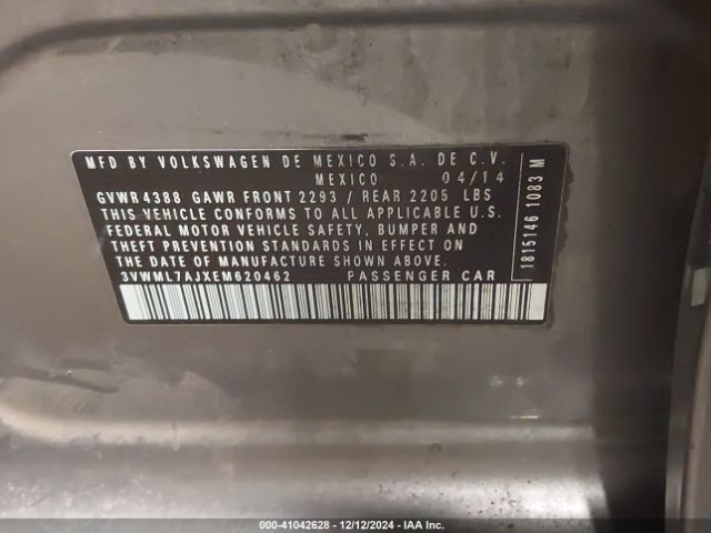 3VWML7AJXEM620462 Volkswagen Jetta Sportwagen 2.0l Tdi
