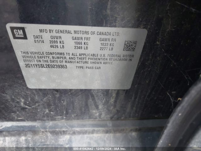 2G11Y5SL2E9239363 Chevrolet Impala 1ls