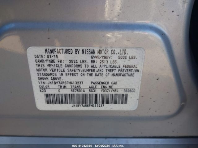 JN1BV7AR6FM413237 Infiniti Q50 Premium
