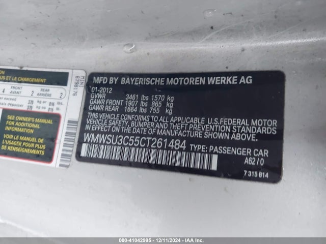 2012 MINI COOPER WMWSU3C55CT261484 Photo 8