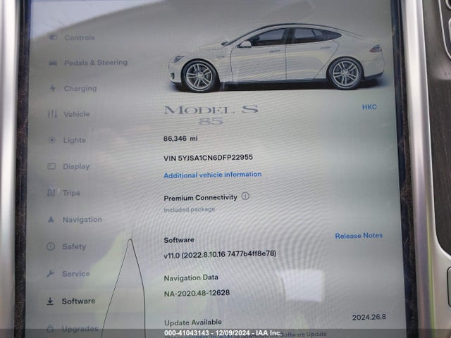 2013 TESLA MODEL S 5YJSA1CN6DFP22955 Photo 6