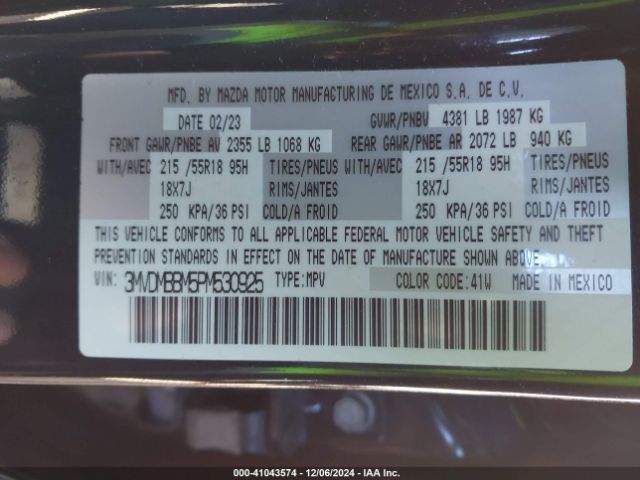 3MVDMBBM5PM530925 Mazda Cx-30 2.5 S Select