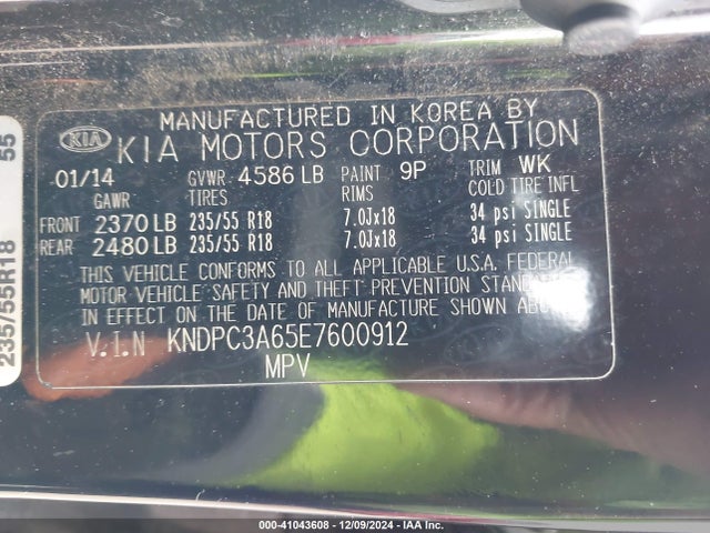 KIA Sportage Sx 2014 KNDPC3A65E7600912 Image 9