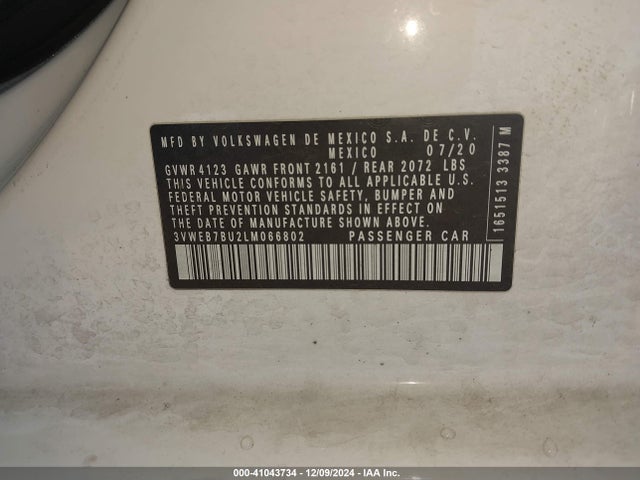 3VWEB7BU2LM066802 Volkswagen Jetta 1.4t Sel