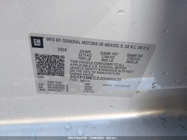 GMC Sierra 1500 Sle 2018 3GTP1MEC2JG586638 Image 9