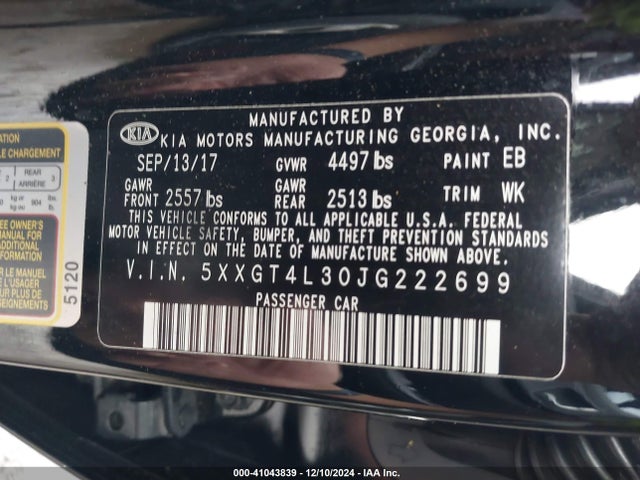 KIA Optima Lx 2018 5XXGT4L30JG222699 Image 9