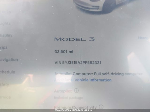 5YJ3E1EA2PF582331 Tesla Model 3 Rear-wheel Drive
