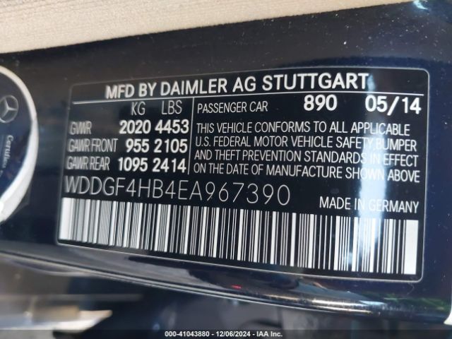 WDDGF4HB4EA967390 Mercedes-Benz C 250 Luxury/sport