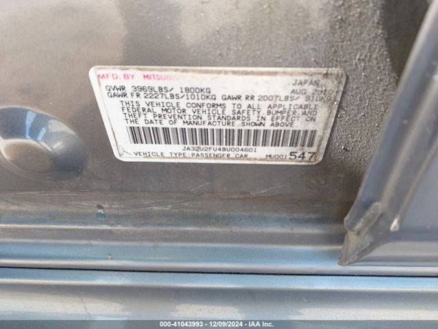 2011 MITSUBISHI LANCER JA32U2FU4BU004601 Photo 8