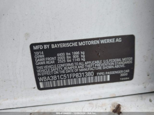 WBA3B1C51FP831380 BMW 320i
