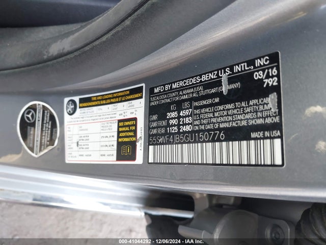2016 MERCEDES-BENZ C-CLASS 55SWF4JB5GU150776 Photo 8
