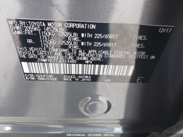 JTMWFREV7JD114489 Toyota Rav4 Adventure/xle