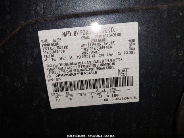 Ford Edge Titanium 2023 2FMPK4K97PBA54346 Image 9