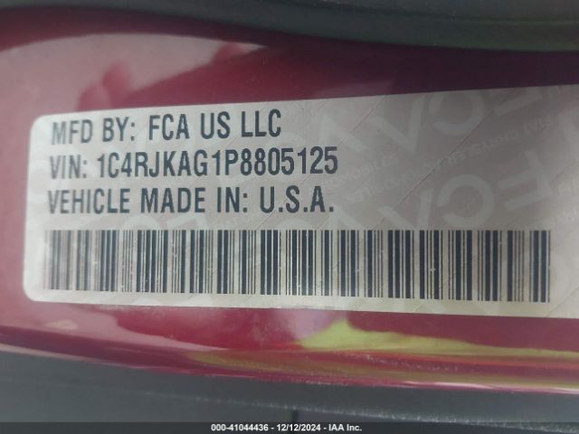 1C4RJKAG1P8805125 Jeep Grand Cherokee L Laredo 4x4