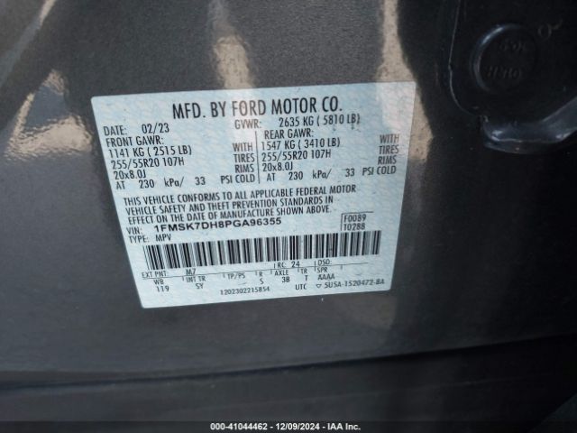 1FMSK7DH8PGA96355 Ford EXPLORER XLT