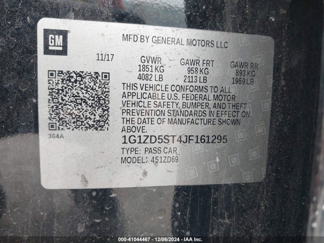 Chevrolet MALIBU LT 2018 1G1ZD5ST4JF161295 Image 9