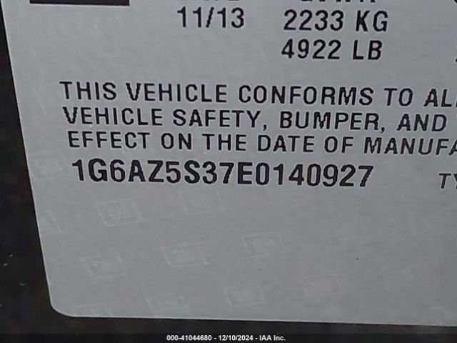 1G6AZ5S37E0140927 Cadillac Cts Premium