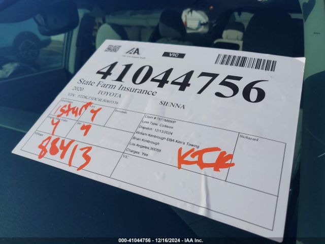 5TDKZ3DC4LS065536 Toyota SIENNA LE