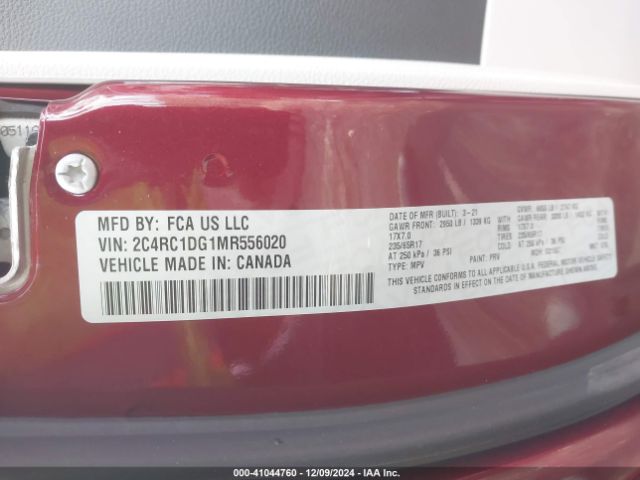 2C4RC1DG1MR556020 Chrysler Voyager Lxi